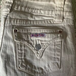 Hudson Jeans Cream Flare Denim 27